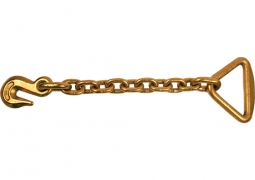 3/8" x 18" Chain Extensions with 4" D-Ring & 3/8" Grab Hook (19,800 lbs)