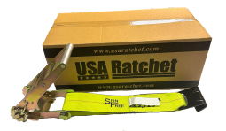 4" x 18" SPIN FREE Fixed End Ratchet with Flat Hook – 5 Pack