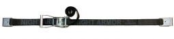 2" x 27' White Zinc Ratchet Strap with White Zinc Flat Hooks; Printed Night Armor