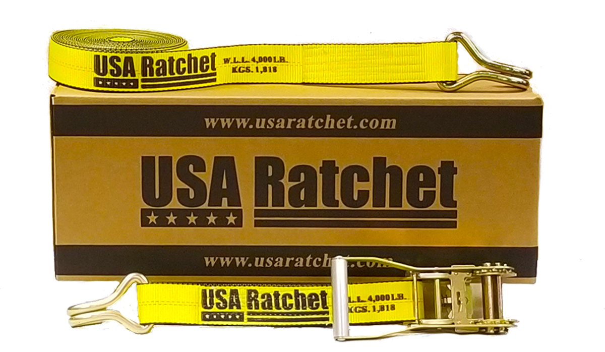 10 Pack - 2" x 16'  SPIN FREE Ratchet Strap with Wire Hooks