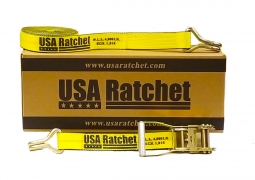 8 Pack - 2" x 27' SPIN FREE Ratchet Strap with Wire Hooks