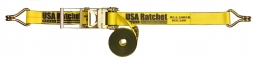 3" x 27' SPIN FREE Long Handle Ratchet Strap with Wire Hooks
