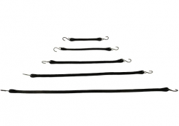 15" Rubber Tarp Straps with Crimped Hooks