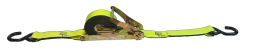 1 1/2" x 21' Self Contained Ratchet Strap with S Hooks