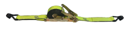 1 1/2" x 21' Self Contained Ratchet Strap with Wire Hooks