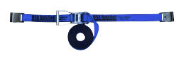 2" x 27' SPIN FREE Ratchet Strap with Flat Hooks - Blue