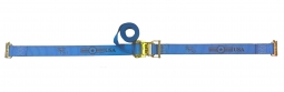 2" x 20' SPIN FREE Interior  Ratchet Strap with Spring E-Fittings - Blue Webbing