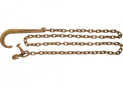 5/16" x 10' Tow Chain with Forged Tow Hook and T and Grab Hook