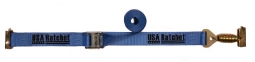 2" x 20' Cam Buckle Strap with Compression Spring E-Fittings - Blue Webbing