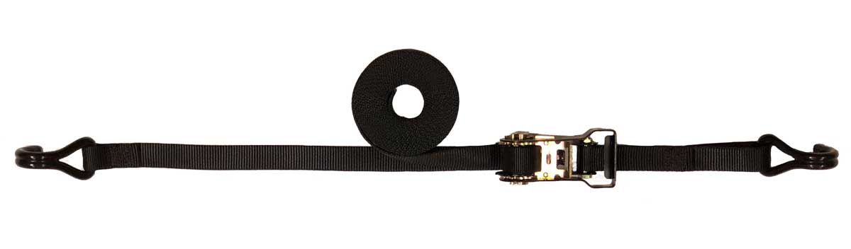 1" Heavy Duty Ratchet Strap with Wire Hooks