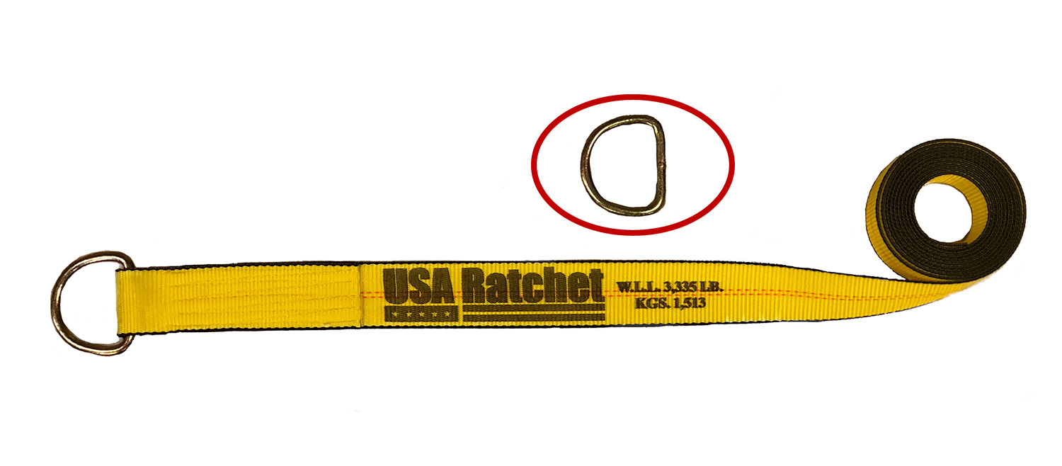 2" x 10' Auto Hauler Replacement Strap with Rounded D-Ring