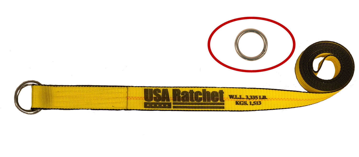 2" x 10' Auto Hauler Replacement Strap with Round Ring