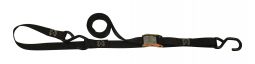 1" x 6' Cam Buckle Strap with Built-in Handle Bar Loop & S-Hooks