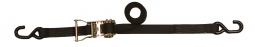 1 1/2" X 10' SPIN FREE Ratchet Strap with Coated S Hooks