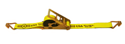3" x 27' Self Contained Ratchet Strap with Wire Hooks