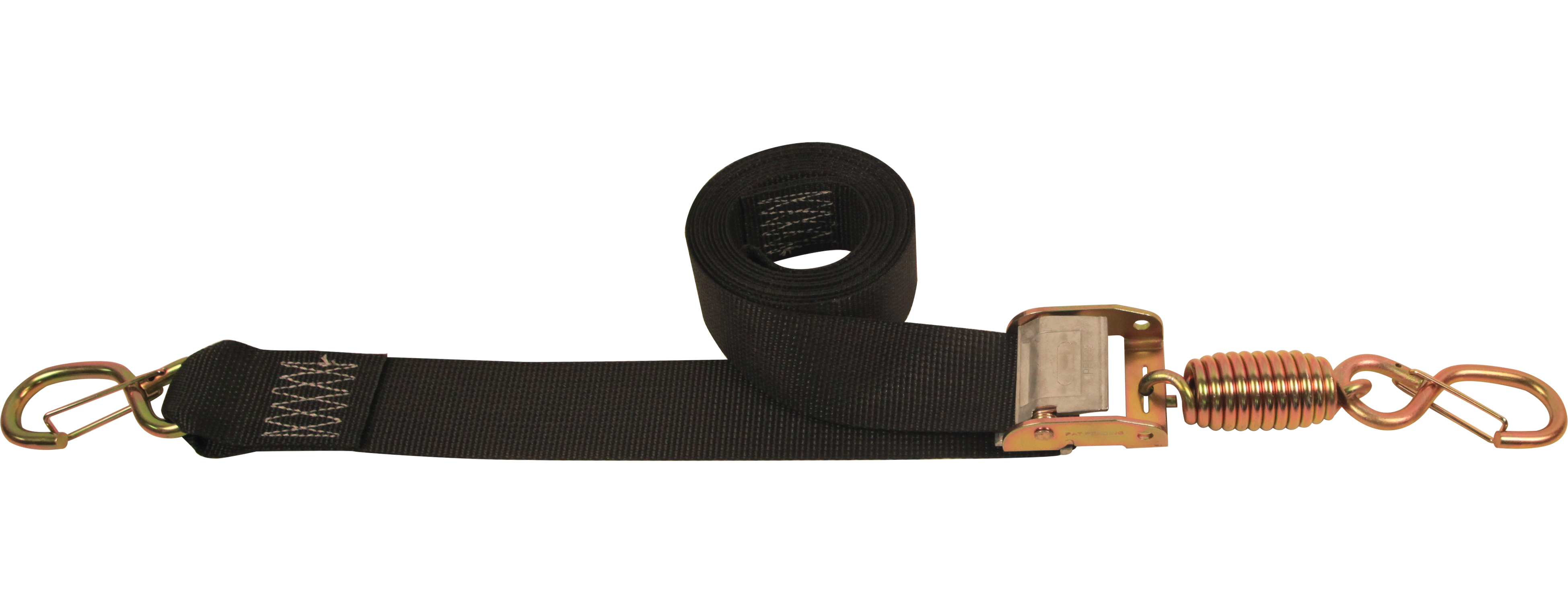 2 x 12' Spring Loaded Cam Buckle Strap with Keeper S Hooks
