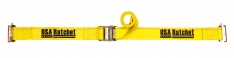 2" x 12' Interior Cam Buckle Strap with Spring E-Fittings - Yellow Webbing