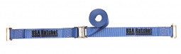2" x 20' Interior Cam Buckle Strap with Spring E-Fittings - Blue Webbing
