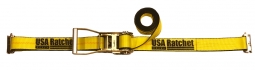 2" x 12' SPIN FREE Heavy Duty Interior Ratchet Strap with Spring E Fittings (4 ft. Fixed End)